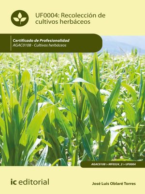 cover image of Recolección de cultivos herbáceos. AGAC0108